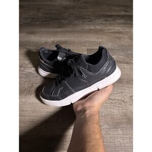 On The Roger Clubhouse Black White Leather Lace Up Low Top Sneaker Size 7.5